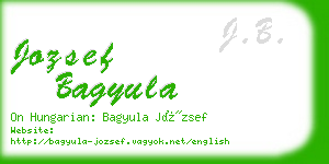 jozsef bagyula business card